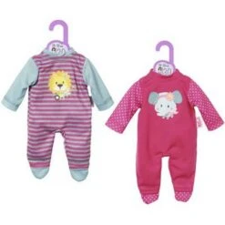 Zapf Creation 870747 - Dolly Moda 28-33 Cm - Strampler, 2-fach Sortiert