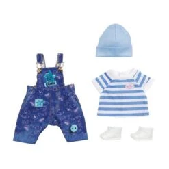 ZAPF 829127 BABY Born® Deluxe Jeans Latzhosen Set 43 Cm