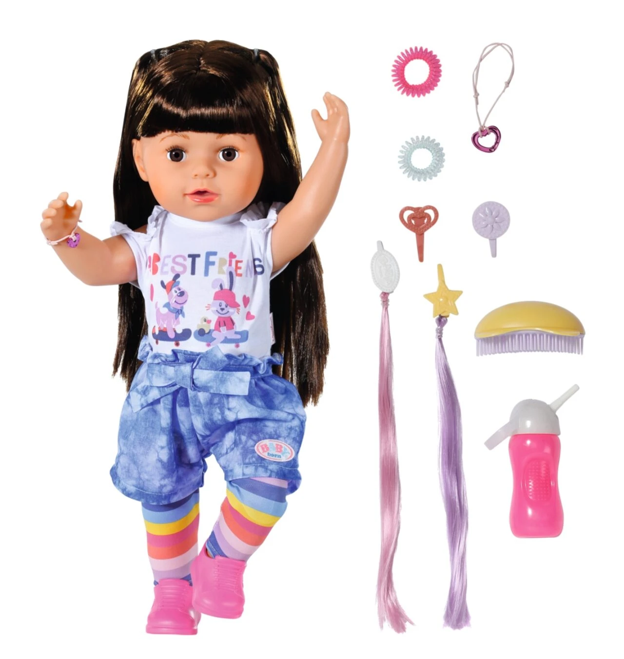 ZAPF 830352 BABY born Sister brunette 43 cm