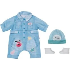 ZAPF 832592 BABY Born Deluxe Jeans Overall 43 Cm