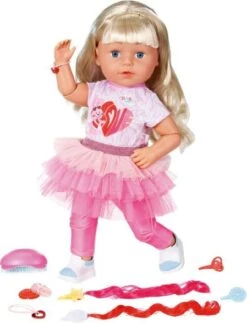 ZAPF 833018 BABY Born Sister Play & Style 43cm