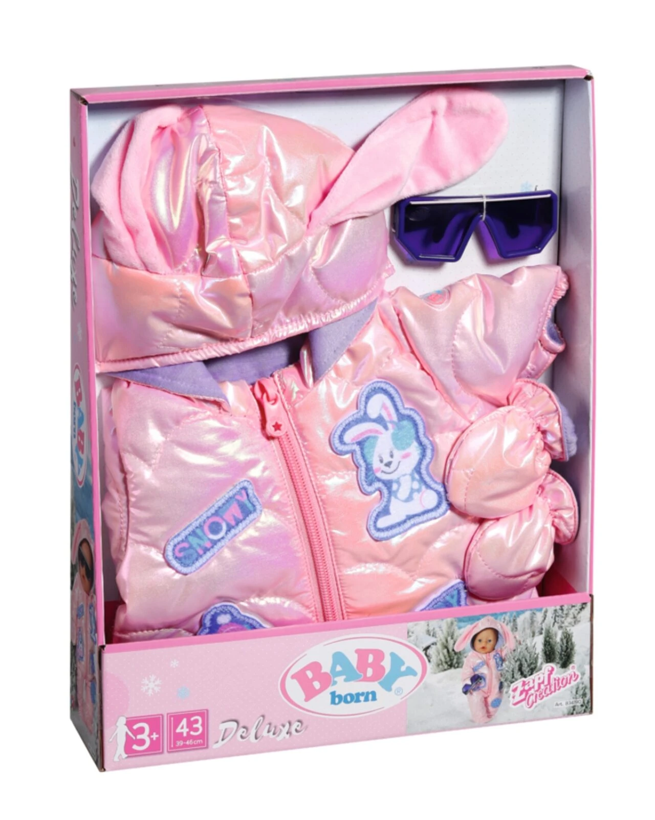 ZAPF 834190 BABY born Deluxe Schneeanzug 43 cm