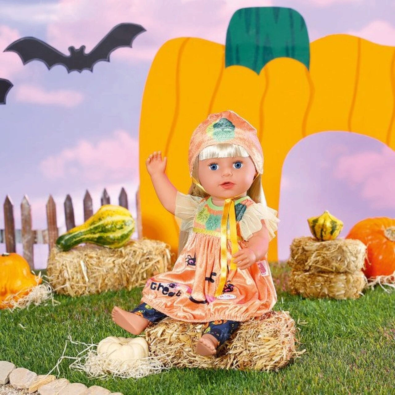 ZAPF 834275 BABY born Halloween Kürbiskleid 43 cm