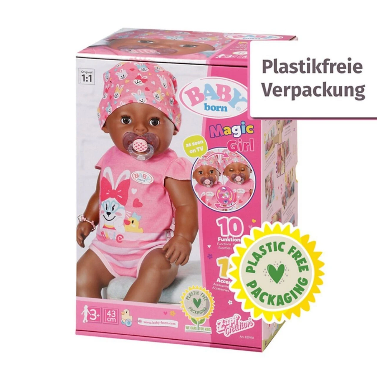 ZAPF 835043 BABY born Magic Girl DoC 43 cm