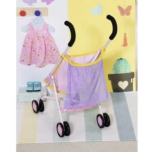 Puppenbuggy Stroller with Bag in Rosa